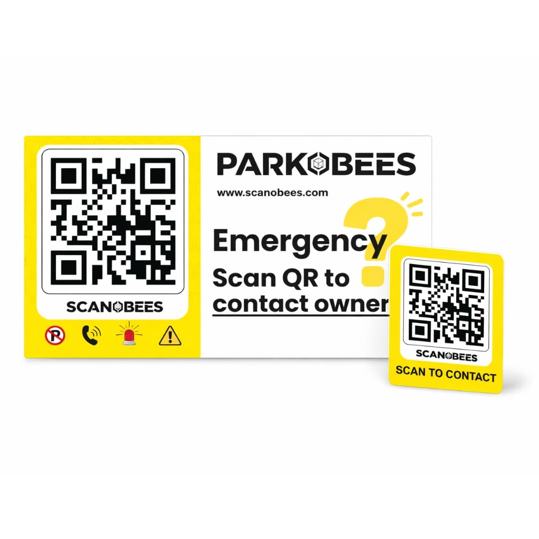 Bike & Helmet Emergency QR Sticker - Buy Online India