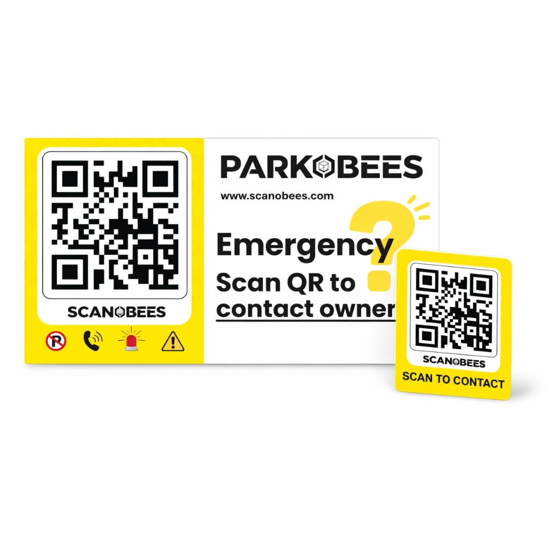 Bike & Helmet Emergency QR Sticker - Buy Online India